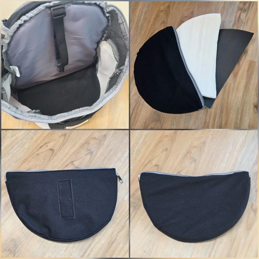 🔸️NWT Gray & Black Breathable Small Pet Travel Carrier Backpack